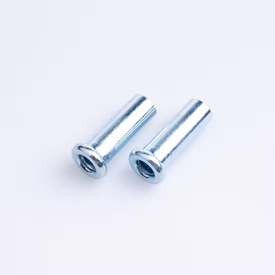 둥근 머리를 가진 아연 도금 철로 만든 반중공 리벳