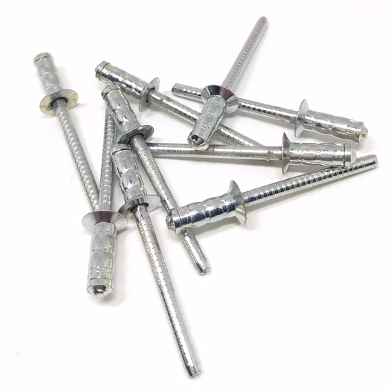 스테인레스 스틸 멀티그립 블라인드 리벳, 고강도 멀티그립 블라인드 리벳, 돔 헤드, 더블 핸들, 안정성이 높은 태양광 패널에 에이벡스 팝 리벳 적용