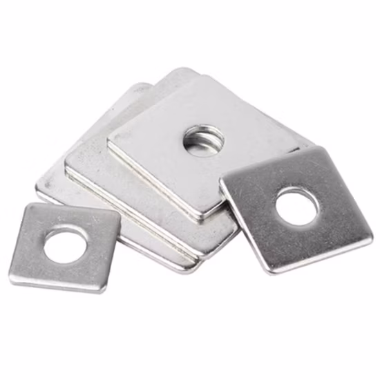 직접 제조업체 금속 DIN436 304 316 스테인레스 스틸 M6-M20 둥근 구멍이 있는 사각형 평와셔